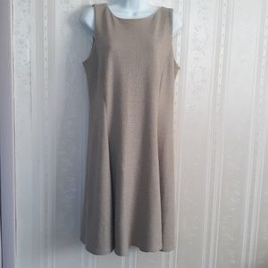 LRL Herringbone Fit & Flare dress Size L
